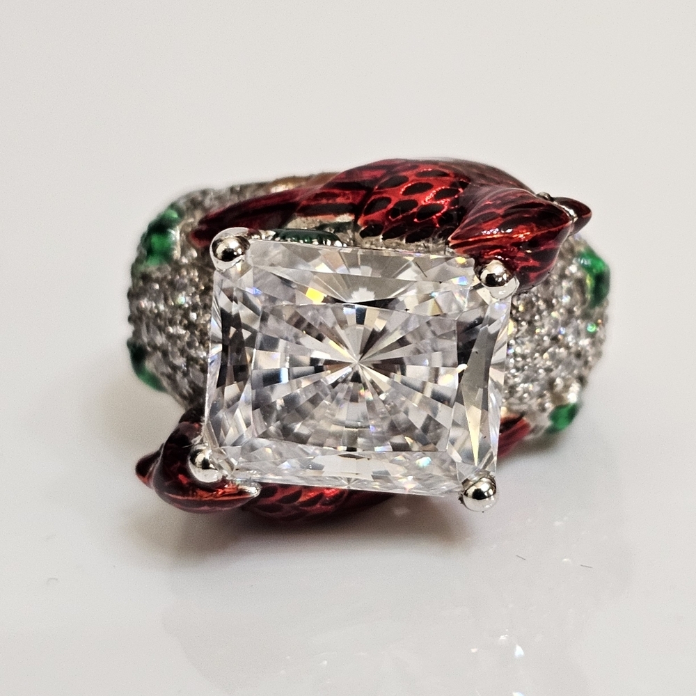 Rare VW 5 Carat Absolute Gemstone Cardinal Ring Sterling Silver Size 5!